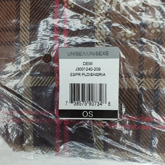 Merrell Large Tote Bag Plaid Brown Reversible tote bag NWT - Picture 11 of 11